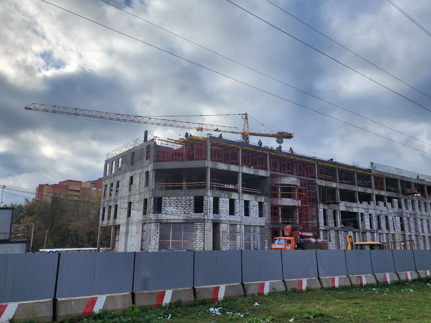 Чехов, улица Мира, детская поликлиника, строительство, монолитные работы, нацпроект здравоохранение, минстрой мо,