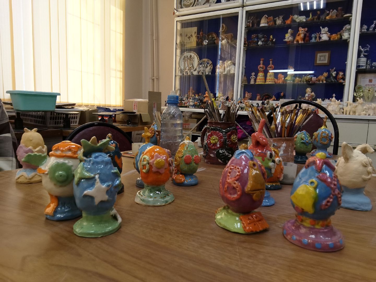 Балашиха, Центр искусств и ремёсел, гончарная мастерская, декоративная роспись, пасхальные корзинки, глиняные яйца, керамика, Пасха