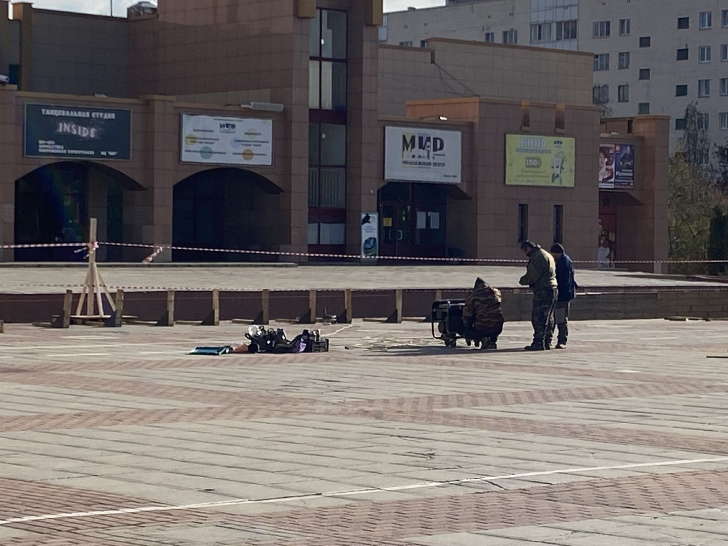 Каток, Начало строительства, Зима, Лед,