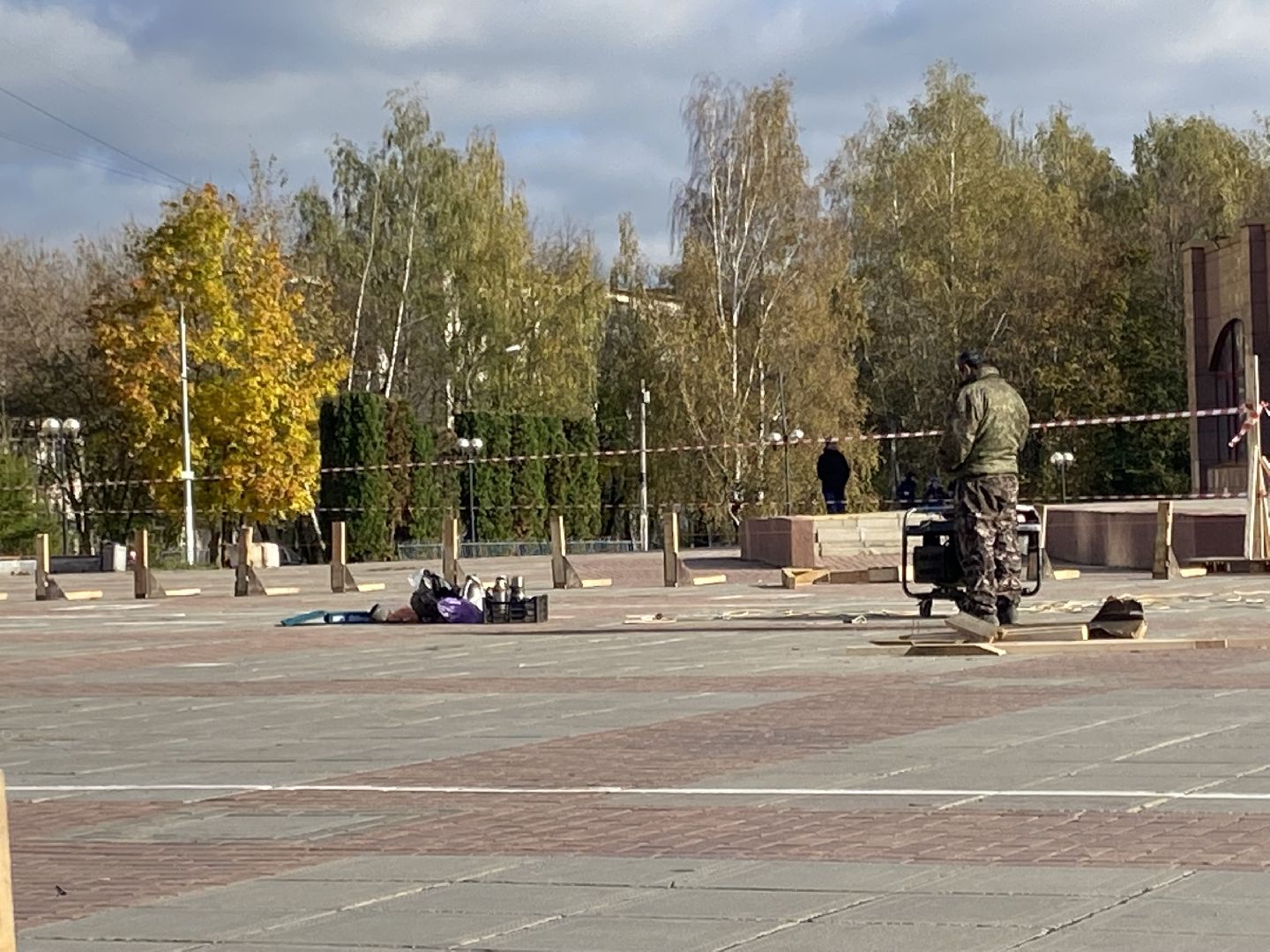 Каток, Начало строительства, Зима, Лед,