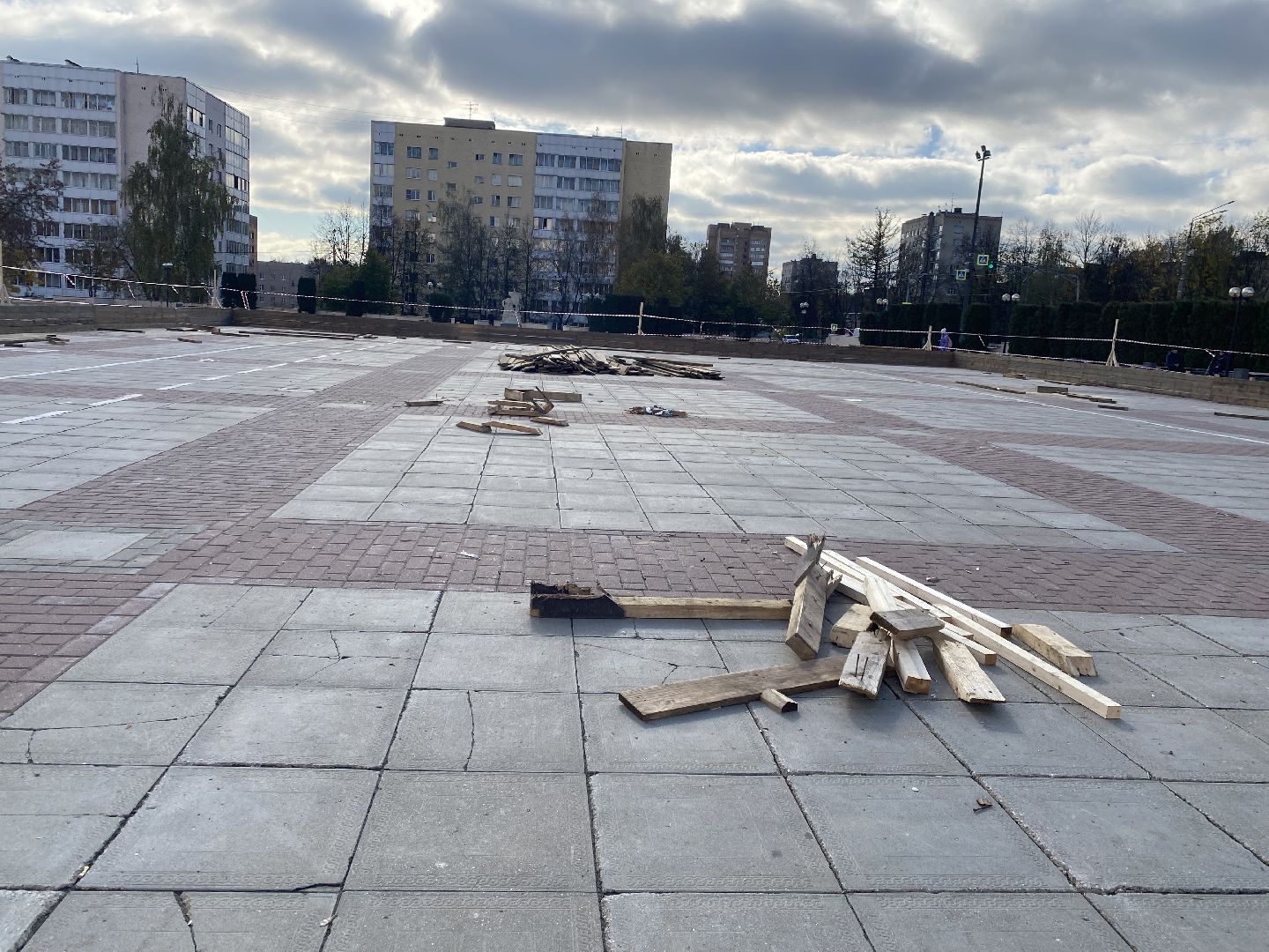 Каток, Начало строительства, Зима, Лед,