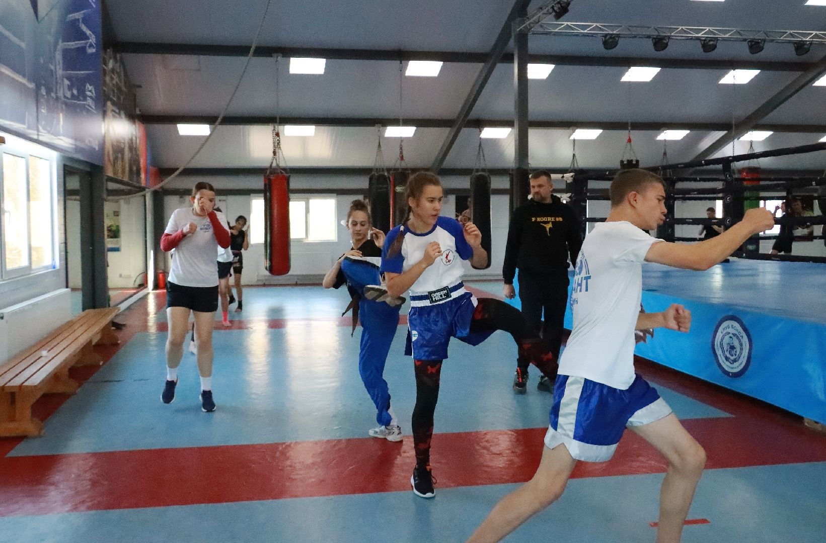 спорт, кикбоксинг, тренировка, чемпионы,