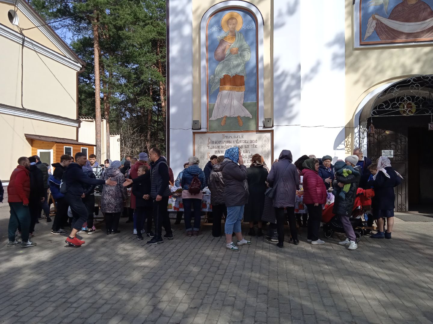 Пасха, праздник, Космо-Дамианский, храм, освящение, куличи, яйца