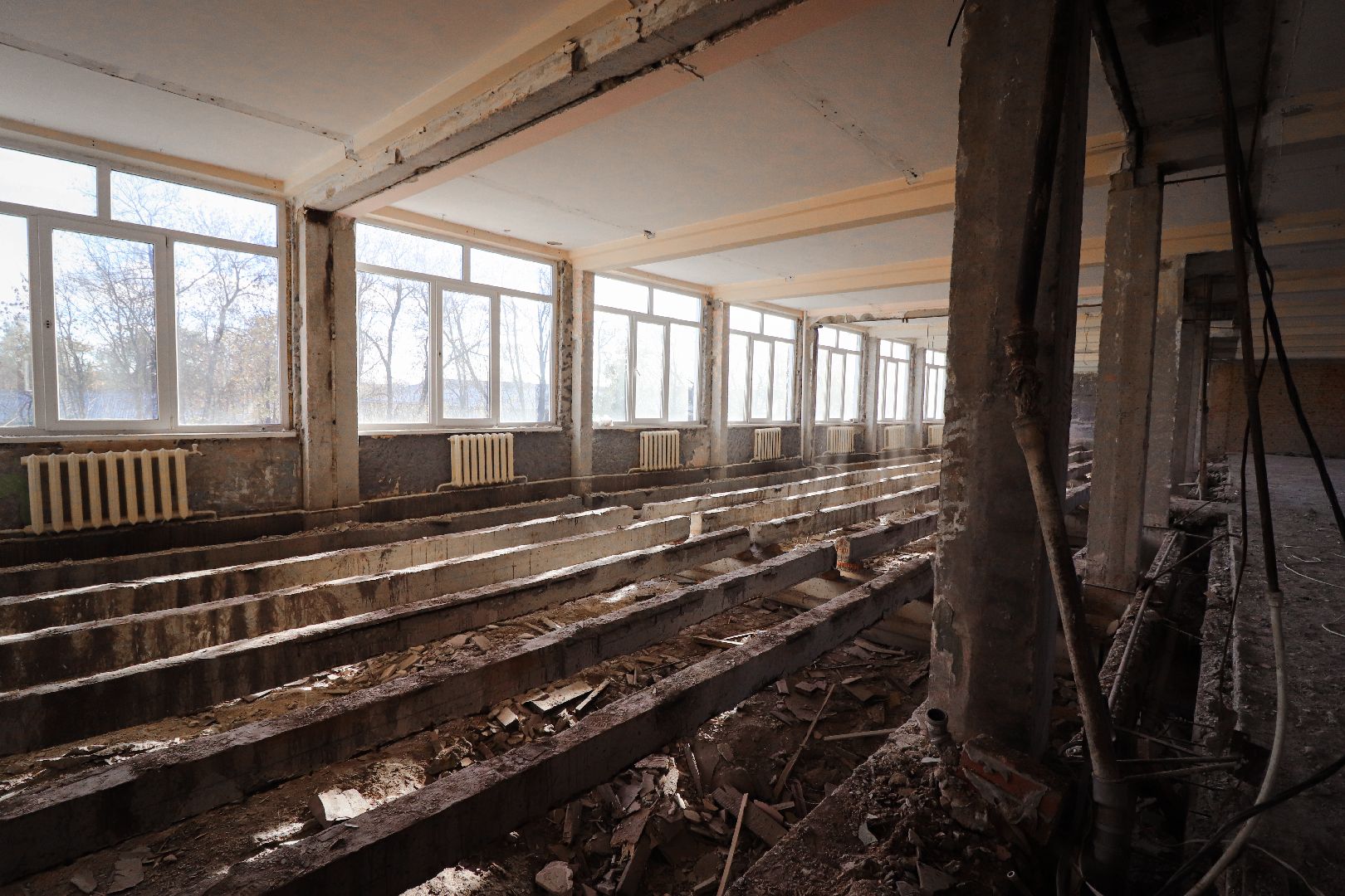 Клин, общество, строительство, образование, ремонт школы,