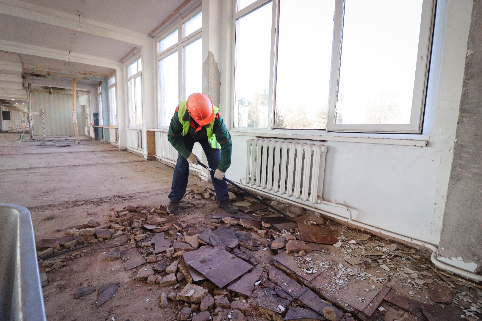 Клин, общество, строительство, образование, ремонт школы,