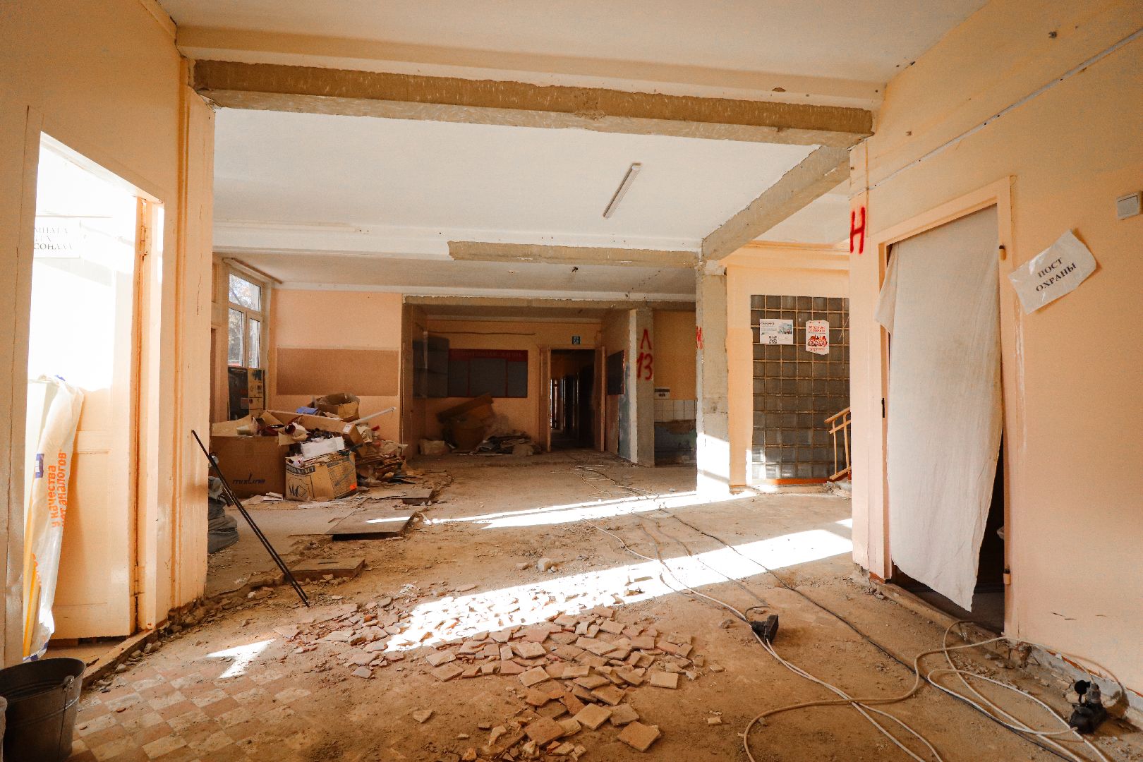 Клин, общество, строительство, образование, ремонт школы,