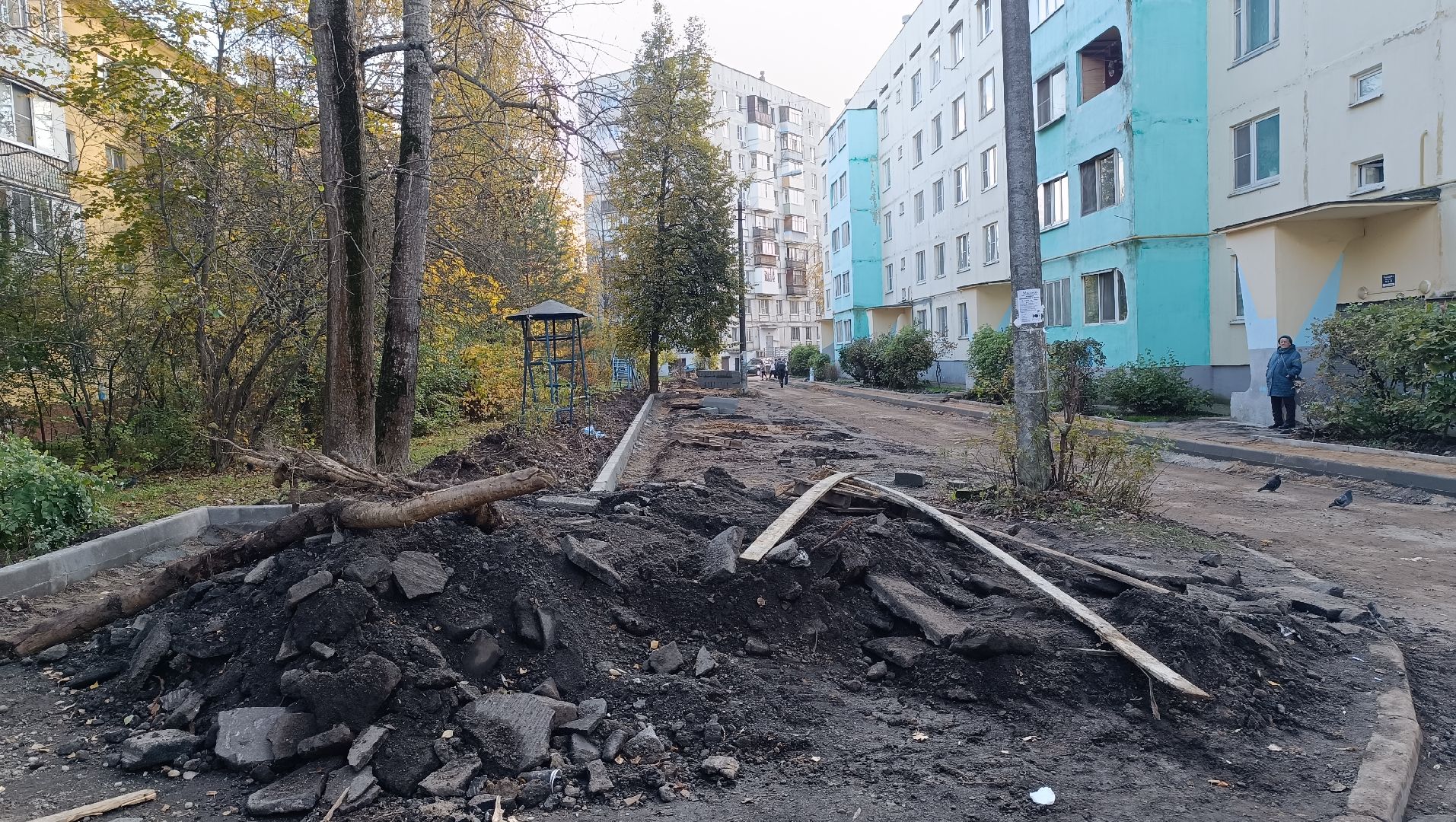 ремонт двора, лобня, благоустройство,