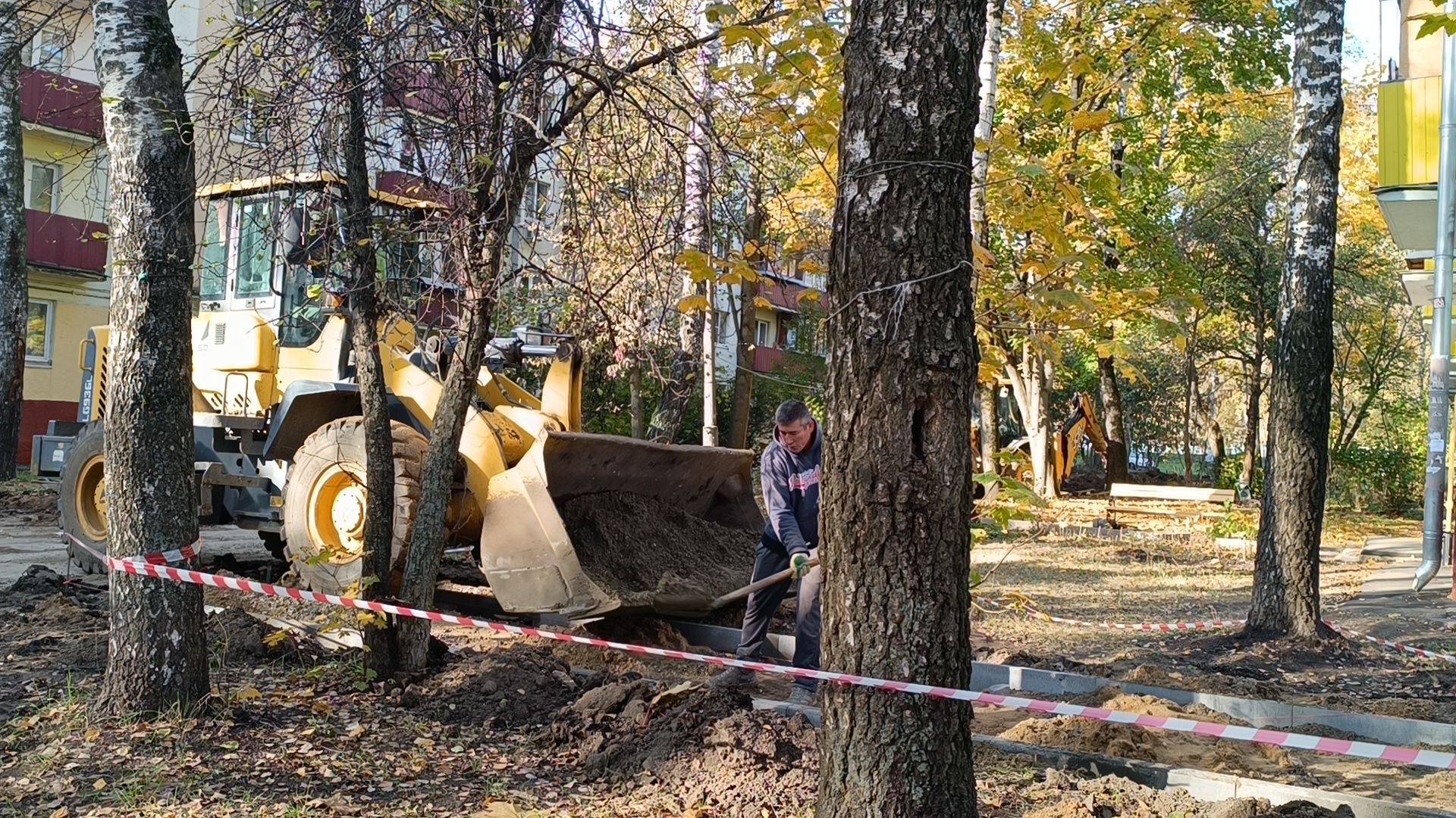 ремонт двора, лобня, благоустройство,