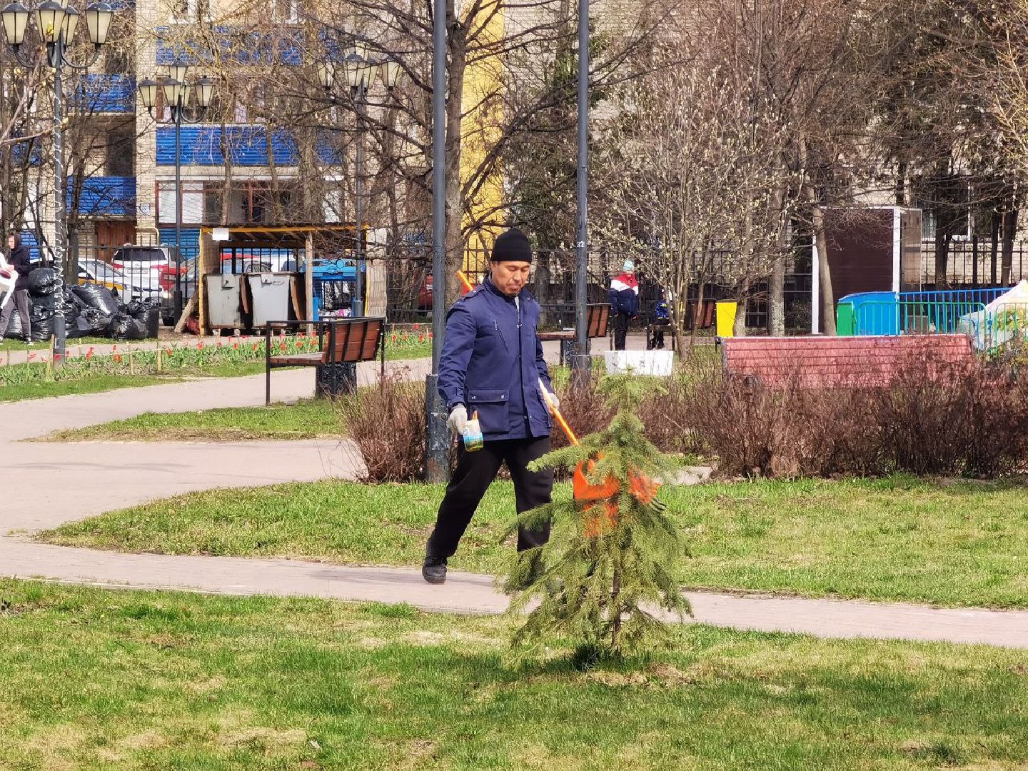 Подольск, парк, субботник