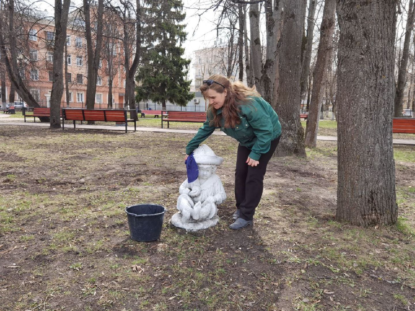 Подольск, парк, субботник