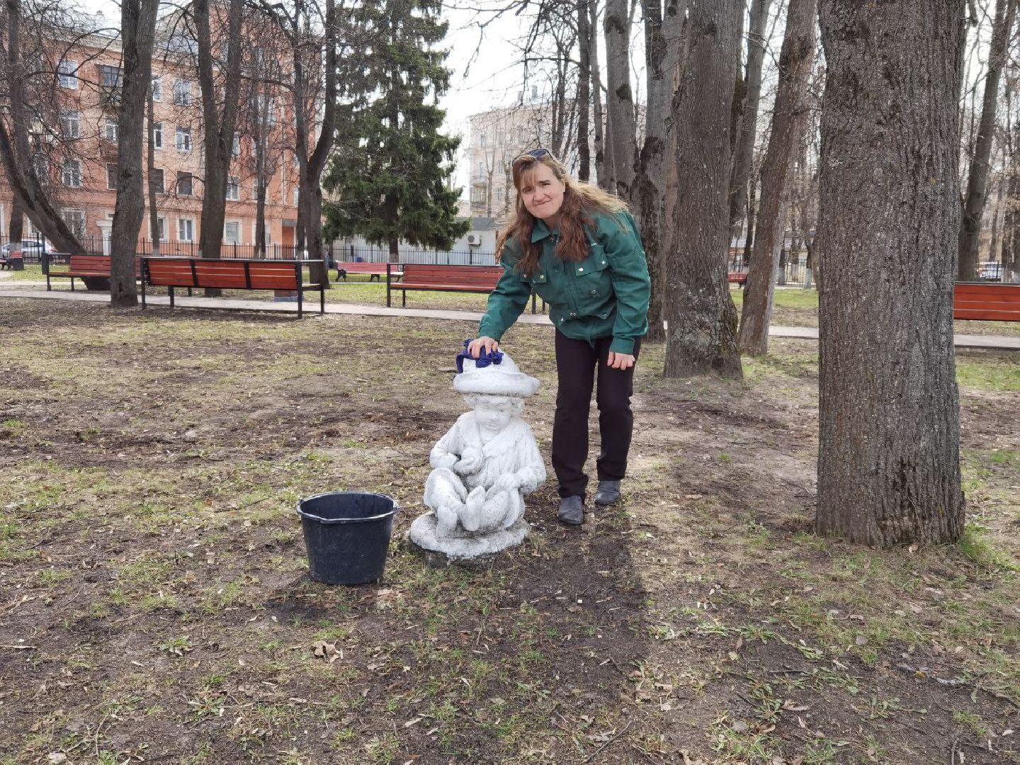 Подольск, парк, субботник