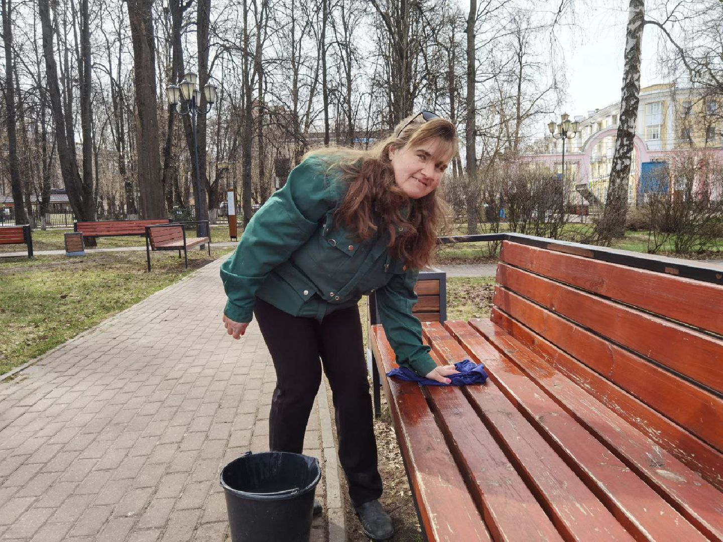 Подольск, парк, субботник