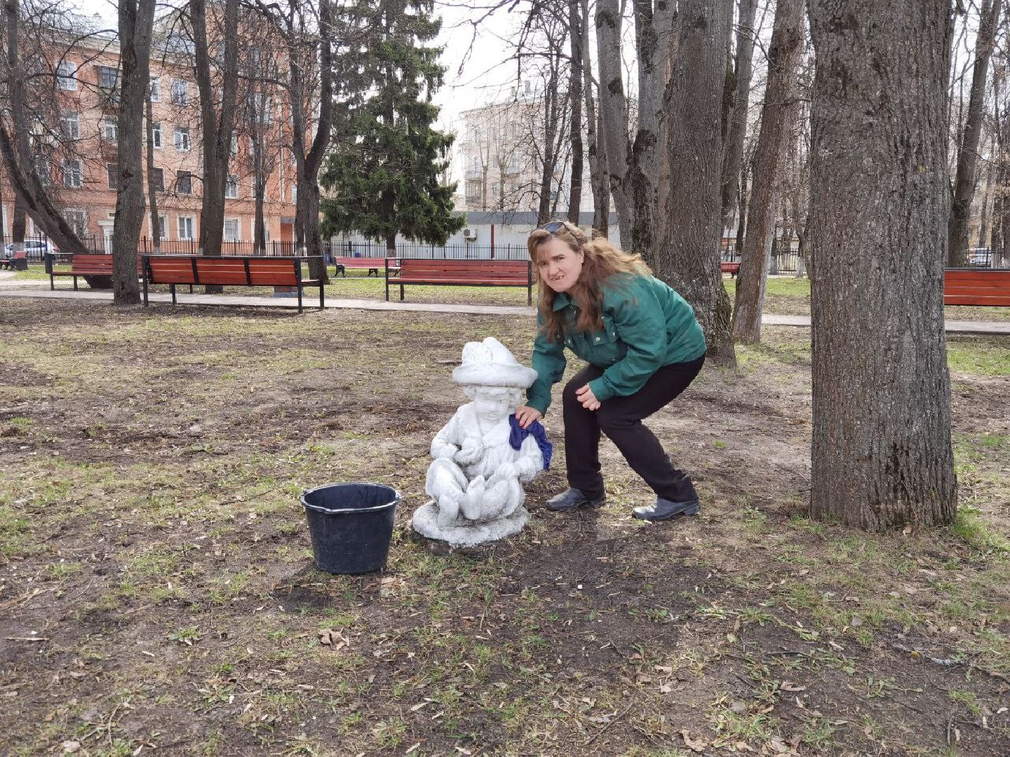 Подольск, парк, субботник