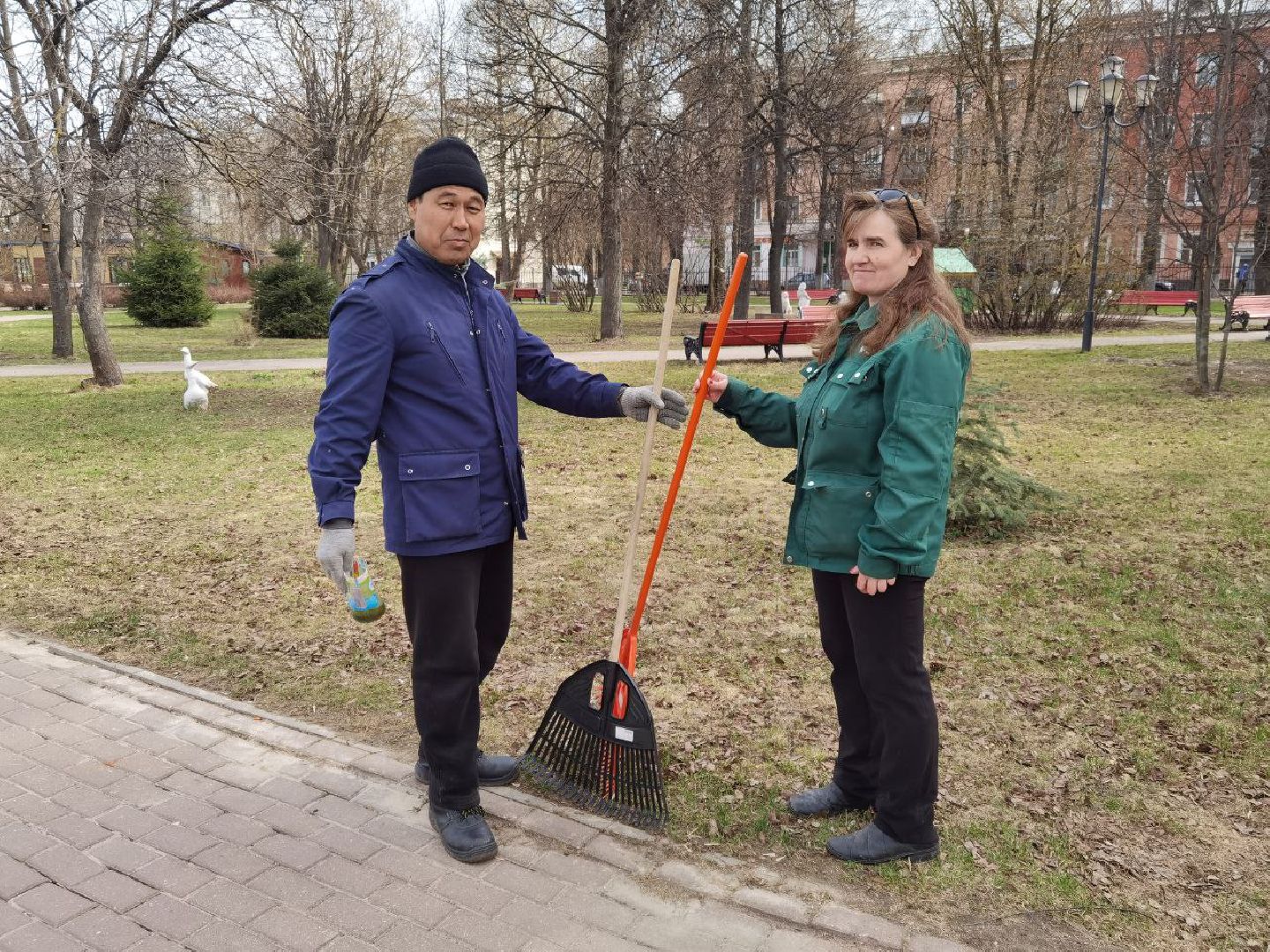 Подольск, парк, субботник