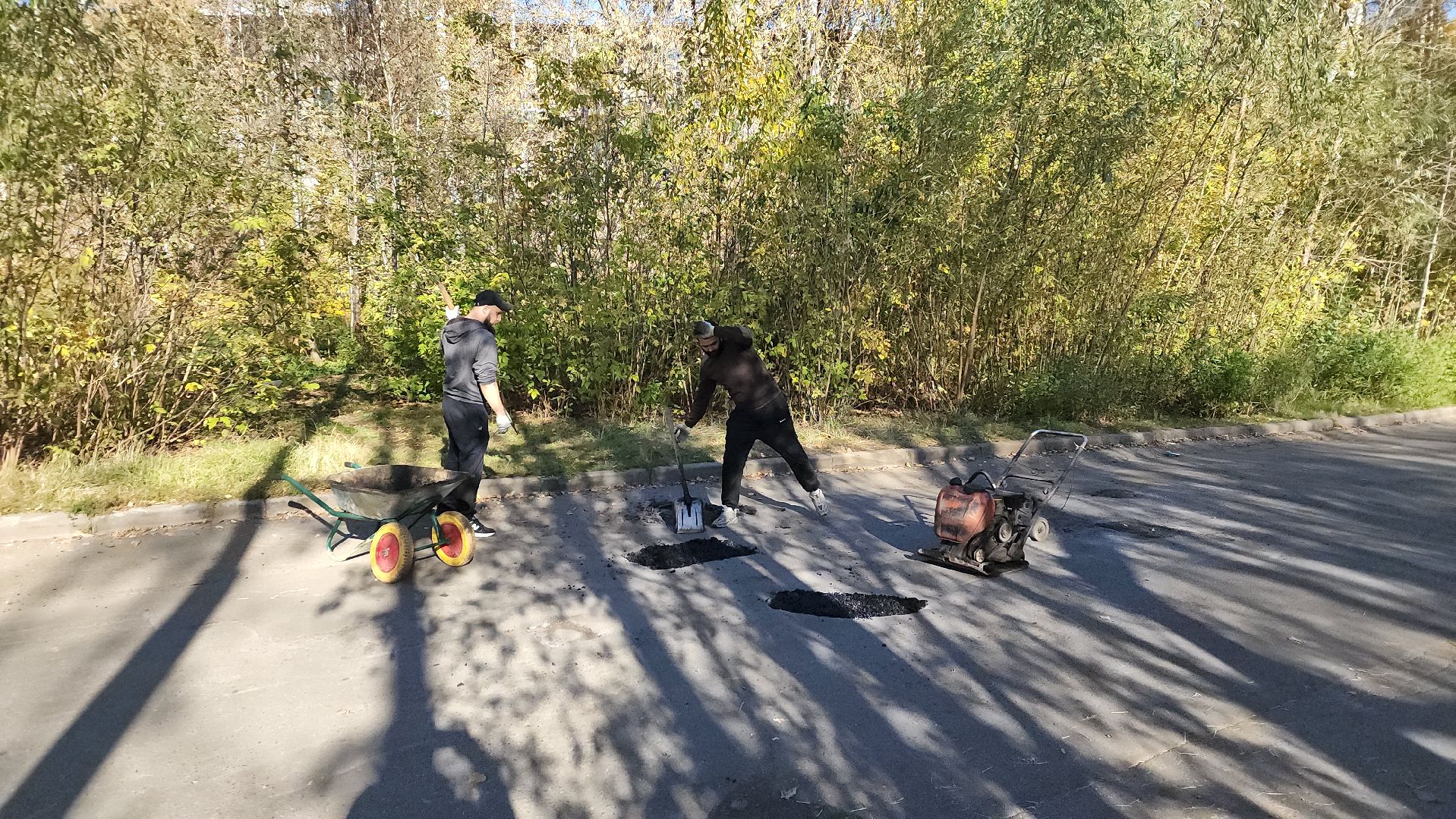 пушкино, ямочный ремонт, добродел, добродел благоустройство, дорога, дворовая территория,