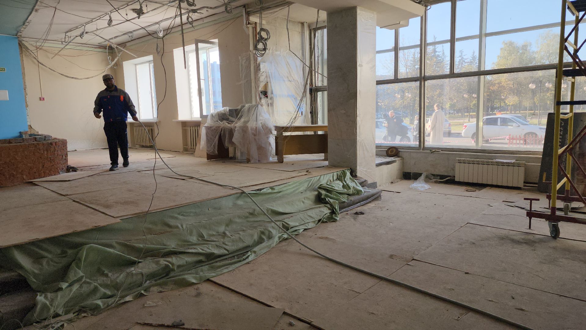 серпухов, дк россия, улица советская, редизайн фойе, ремонт дк,