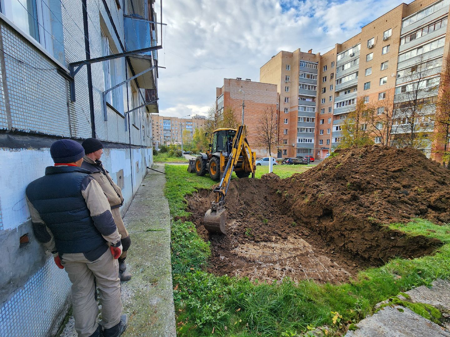 Чехов, улица Чехова, ремонт теплосети, аварийные работы, теплоснабжение, пуск отопления, мп жкх чеховского района,