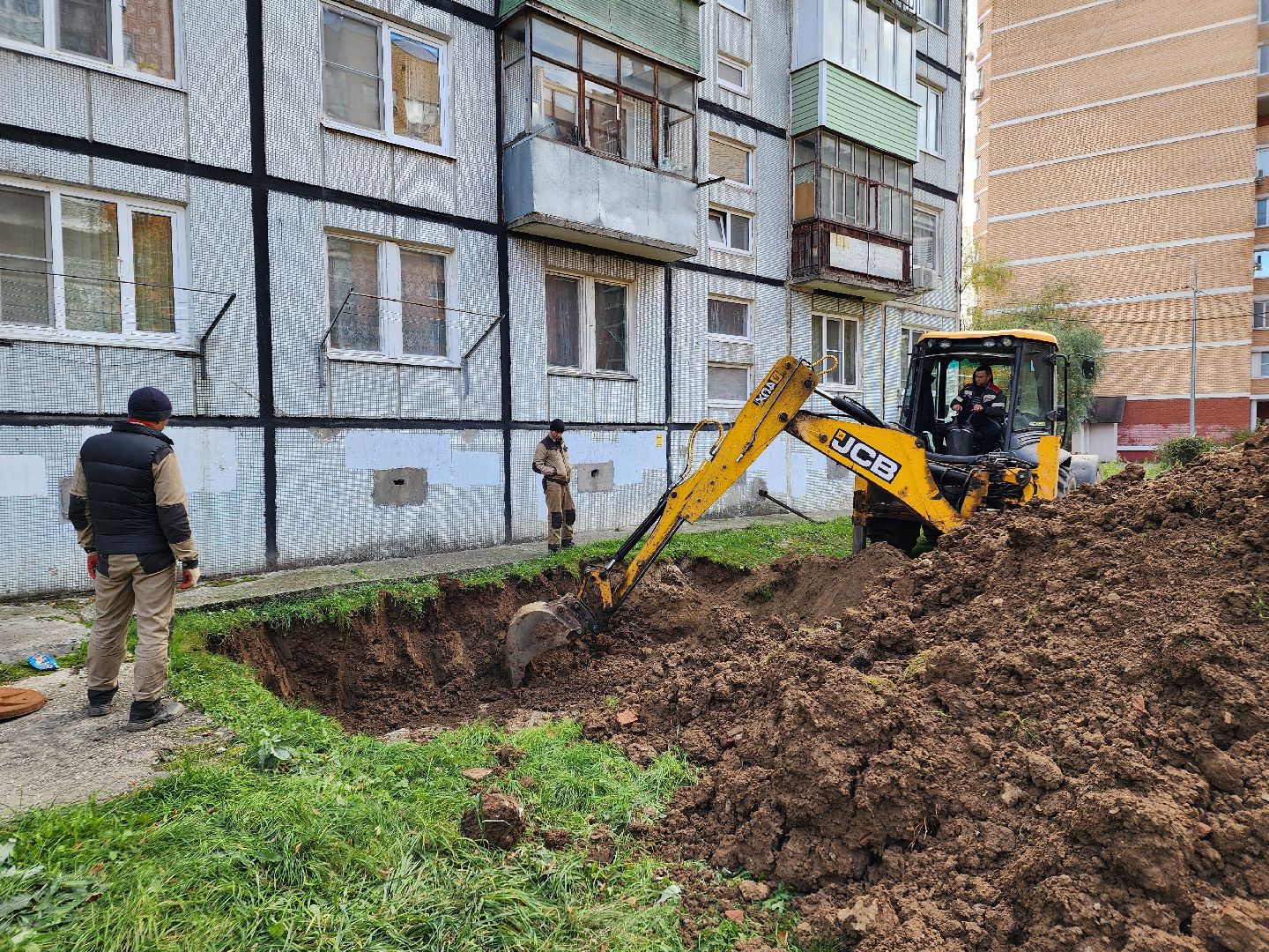 Чехов, улица Чехова, ремонт теплосети, аварийные работы, теплоснабжение, пуск отопления, мп жкх чеховского района,