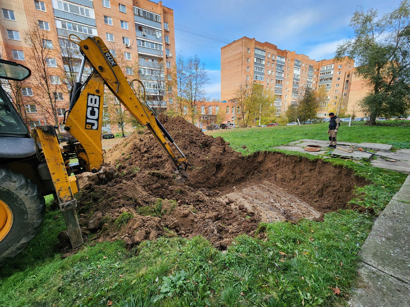 Чехов, улица Чехова, ремонт теплосети, аварийные работы, теплоснабжение, пуск отопления, мп жкх чеховского района,