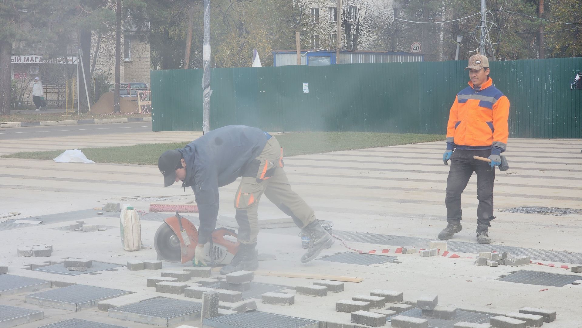 реконструкция дк протон, протвино, строительство, фонтан, сухой фонтан,