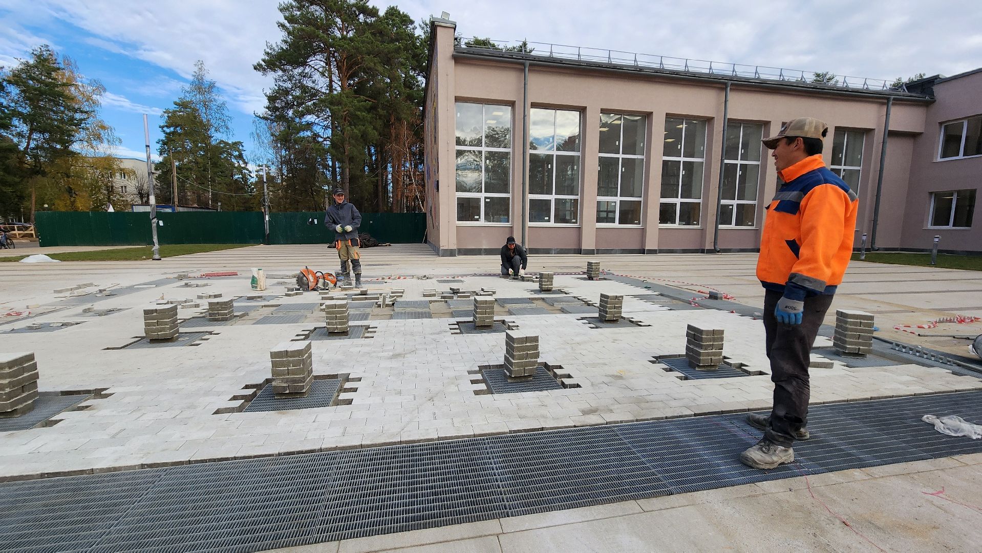 реконструкция дк протон, протвино, строительство, фонтан, сухой фонтан,