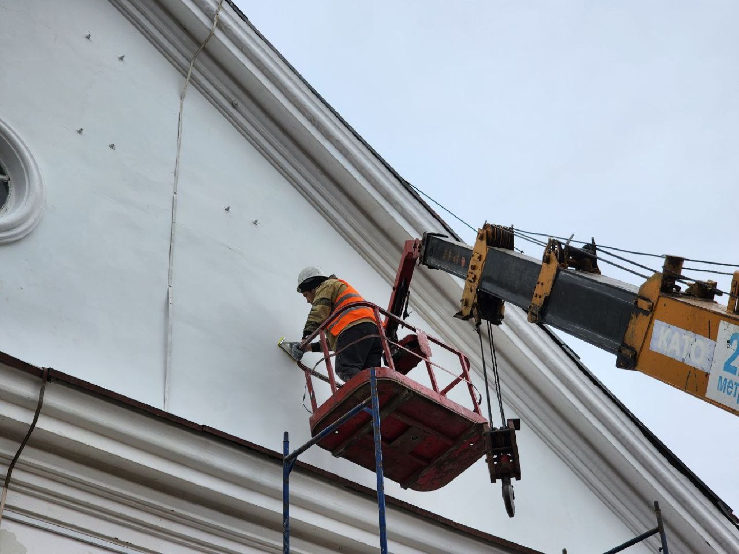 руза, рузский городской округ, подмосковье, дом культуры, ремонт фасада, косметический ремонт, строительство, местный дом культуры,