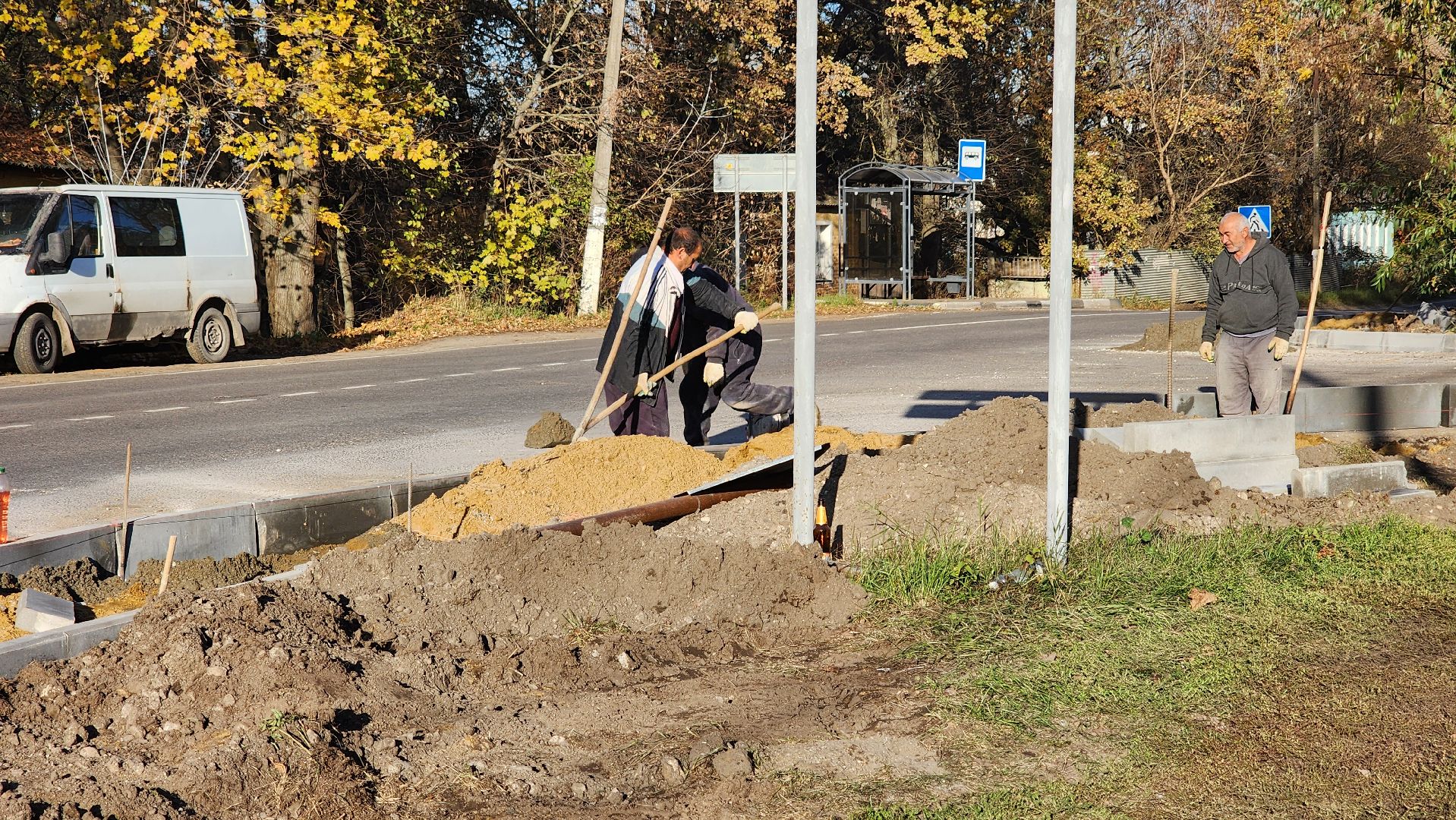 кашира, тротуар, строительство тротуара,