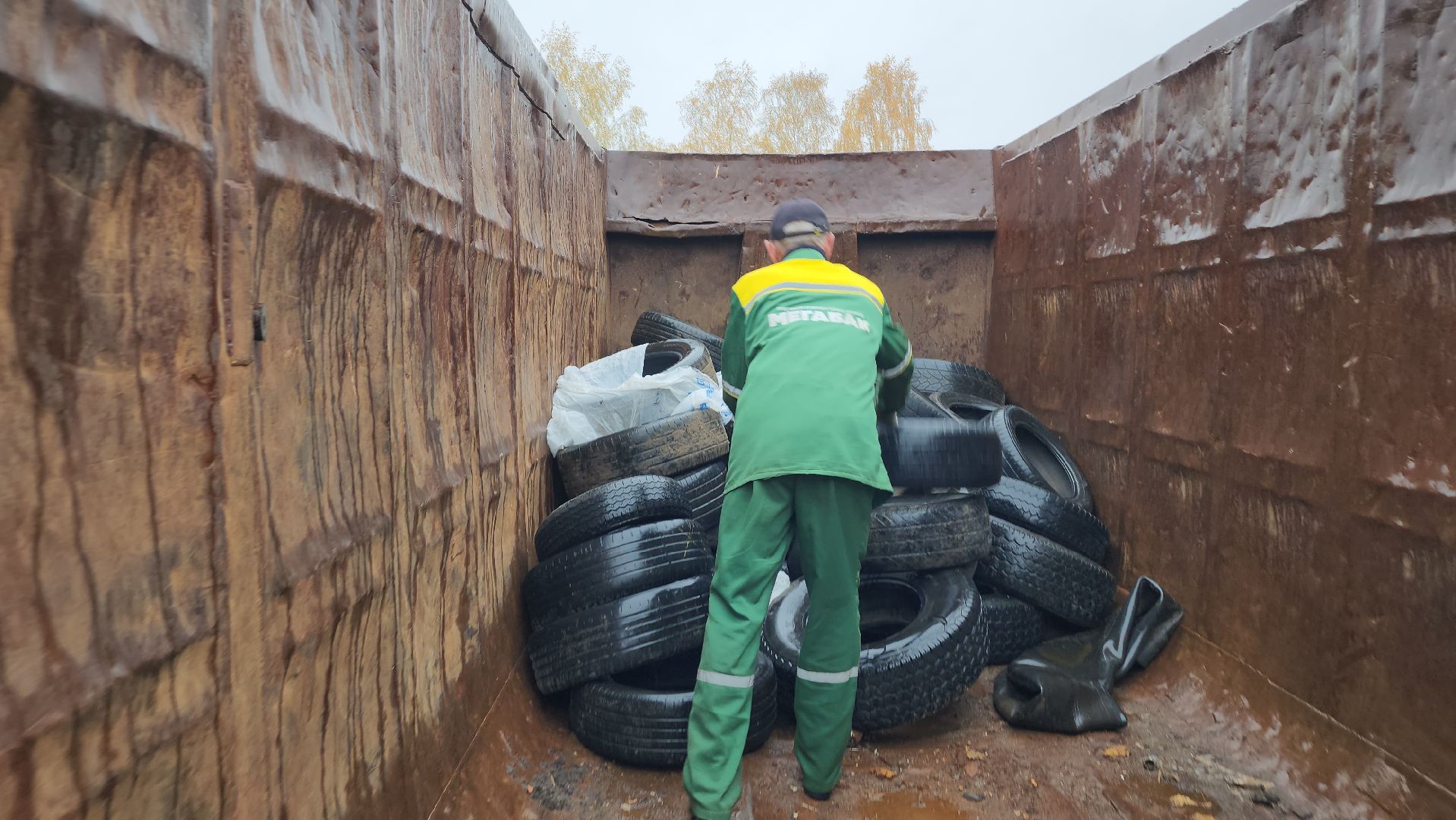 Мегабак, Сдай старые шины, экологическая акция, Обухово, Богородский городской округ,
