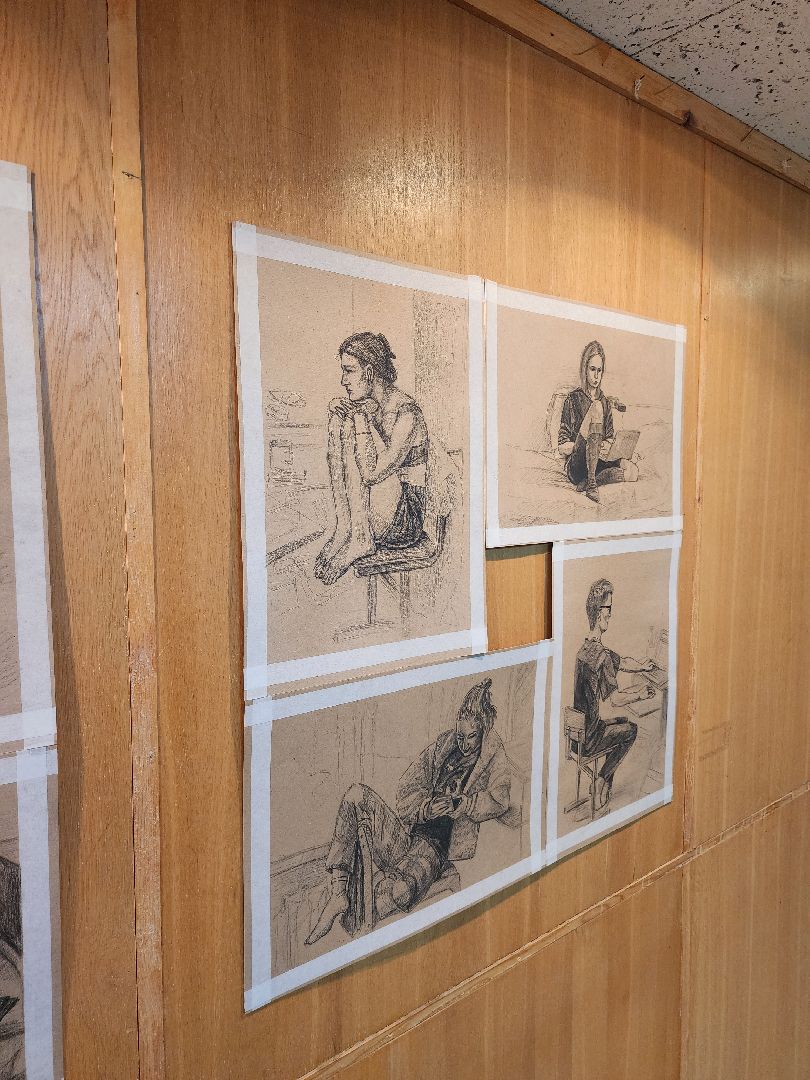Дубна, Университет дубна, Выставка, Художница, Наброски, Студенты,