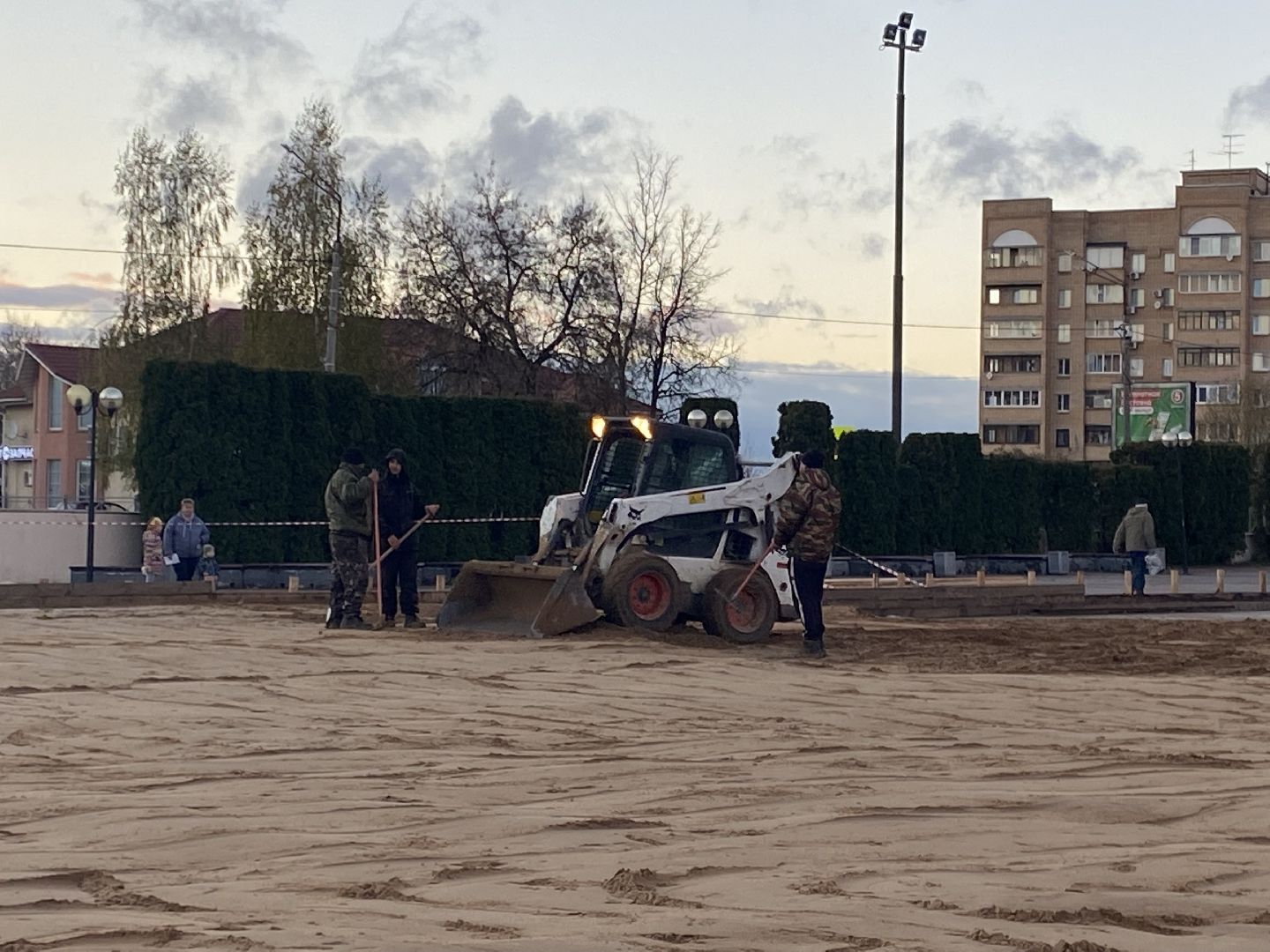 Каток, Песок, Фундамент,