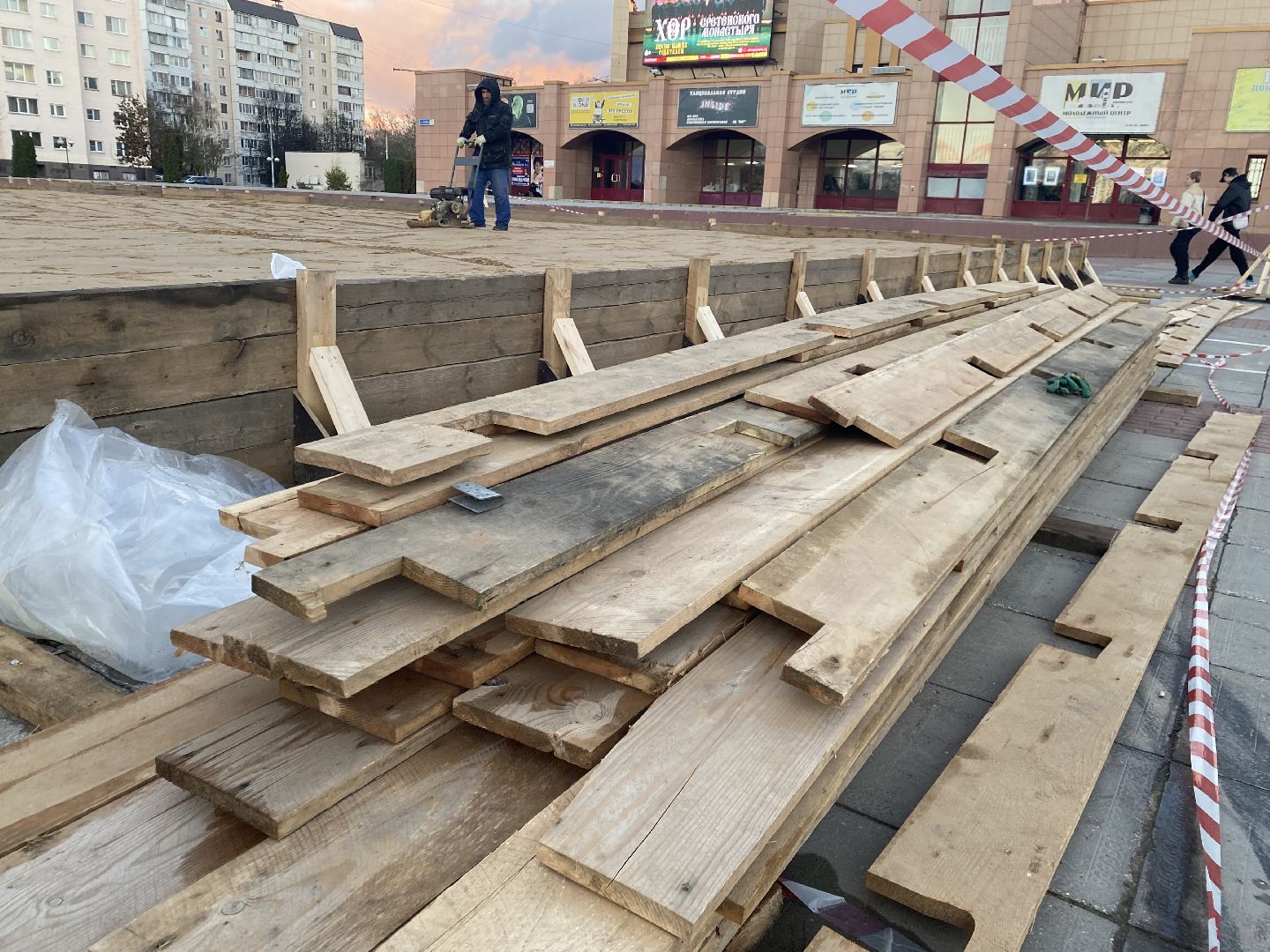 Каток, Песок, Фундамент,