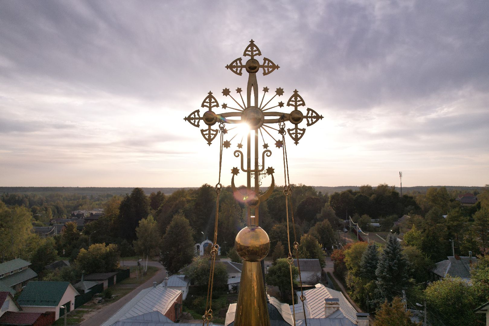 видео с коптера, руза, церковь,