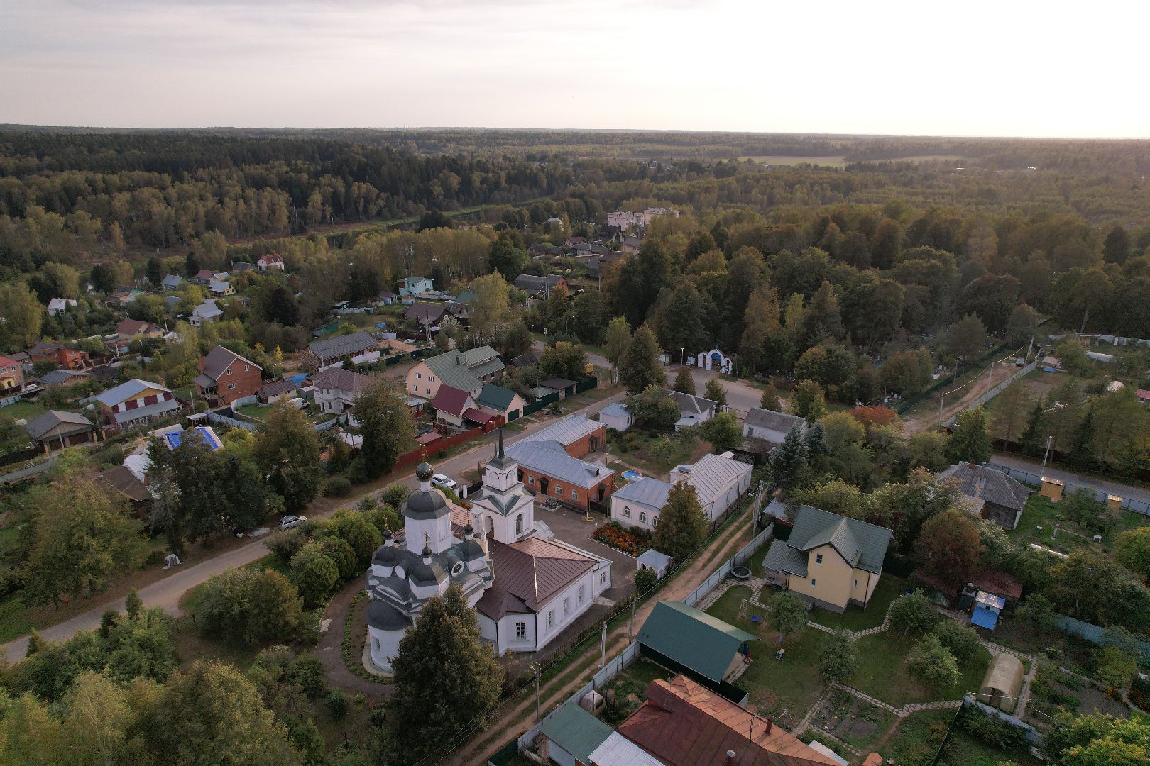 видео с коптера, руза, церковь,