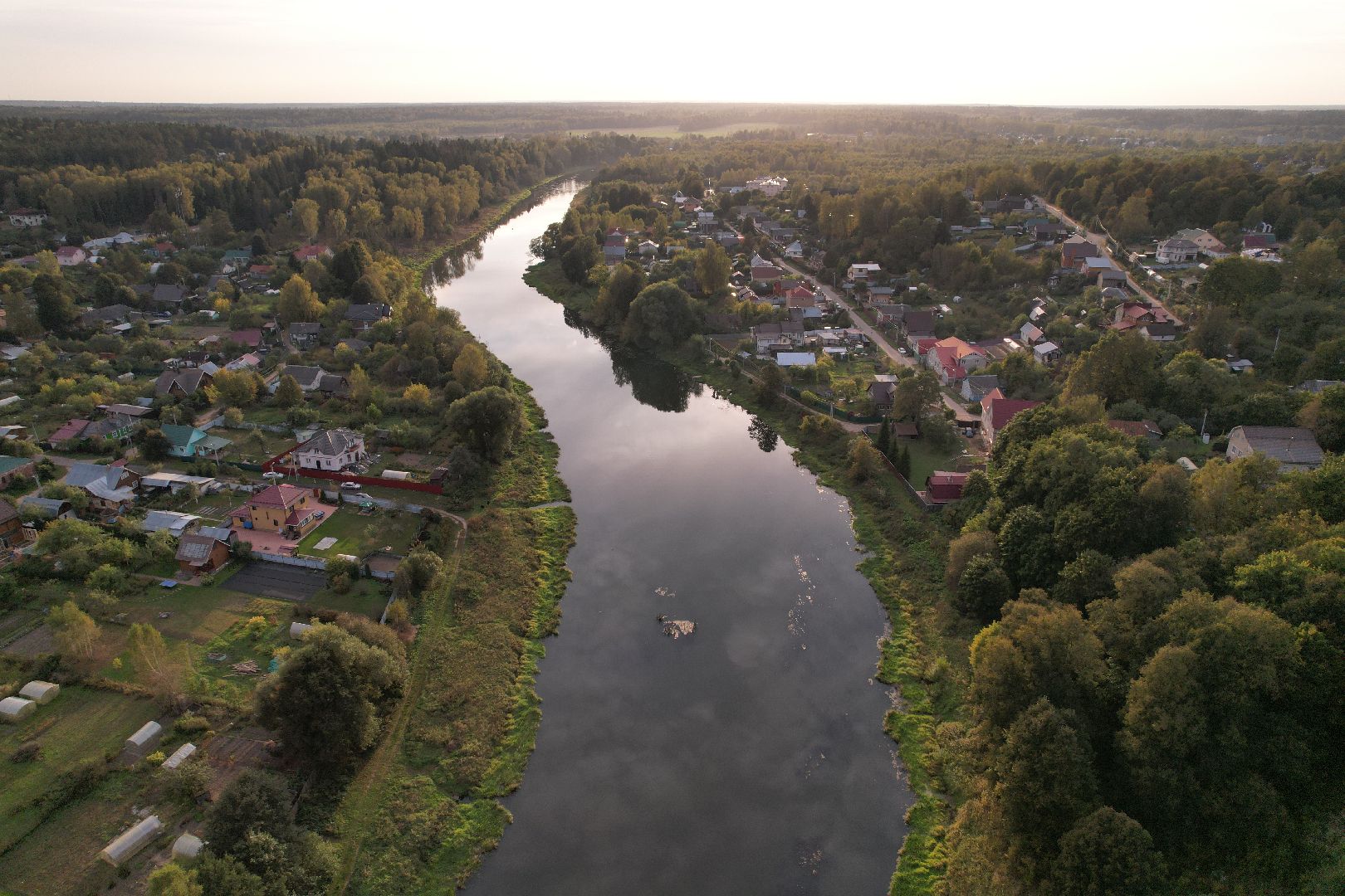 видео с коптера, руза, церковь,