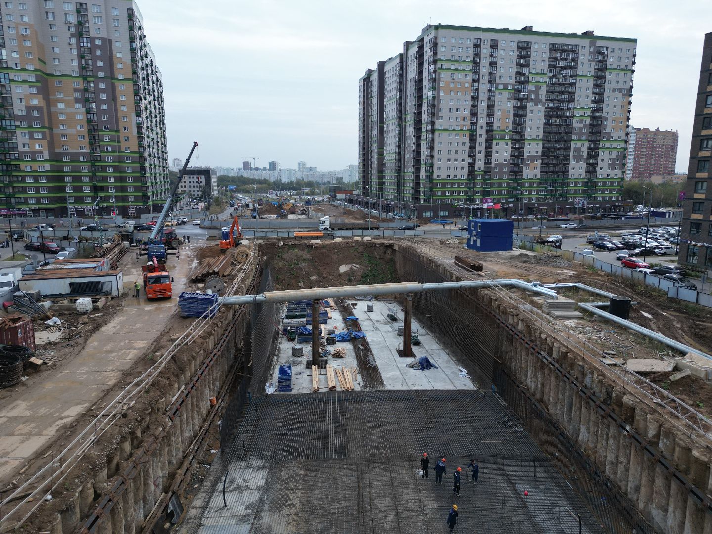 видео с коптера, красногорск, строительство, дороги, реконструкция,