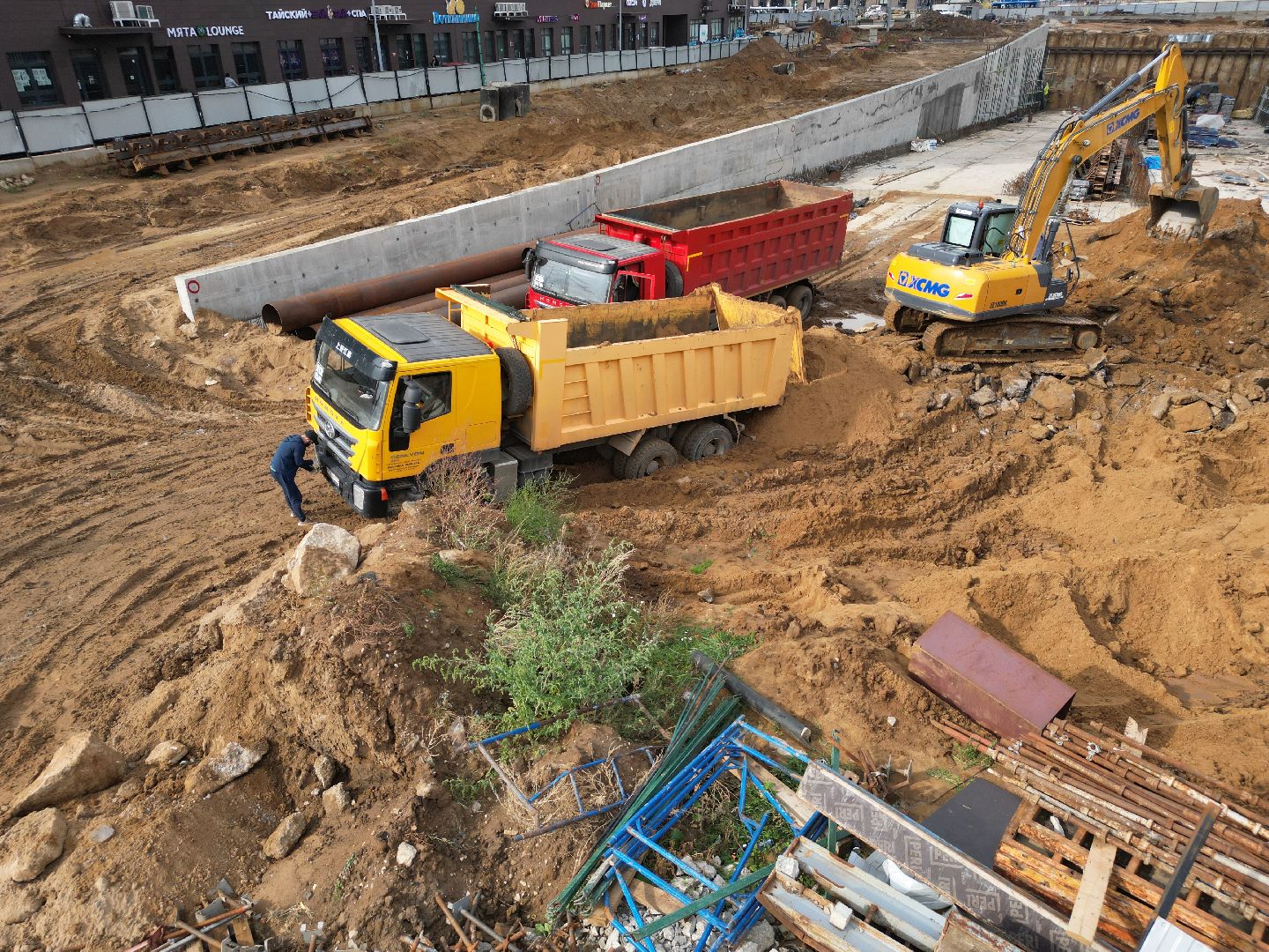 видео с коптера, красногорск, строительство, дороги, реконструкция,