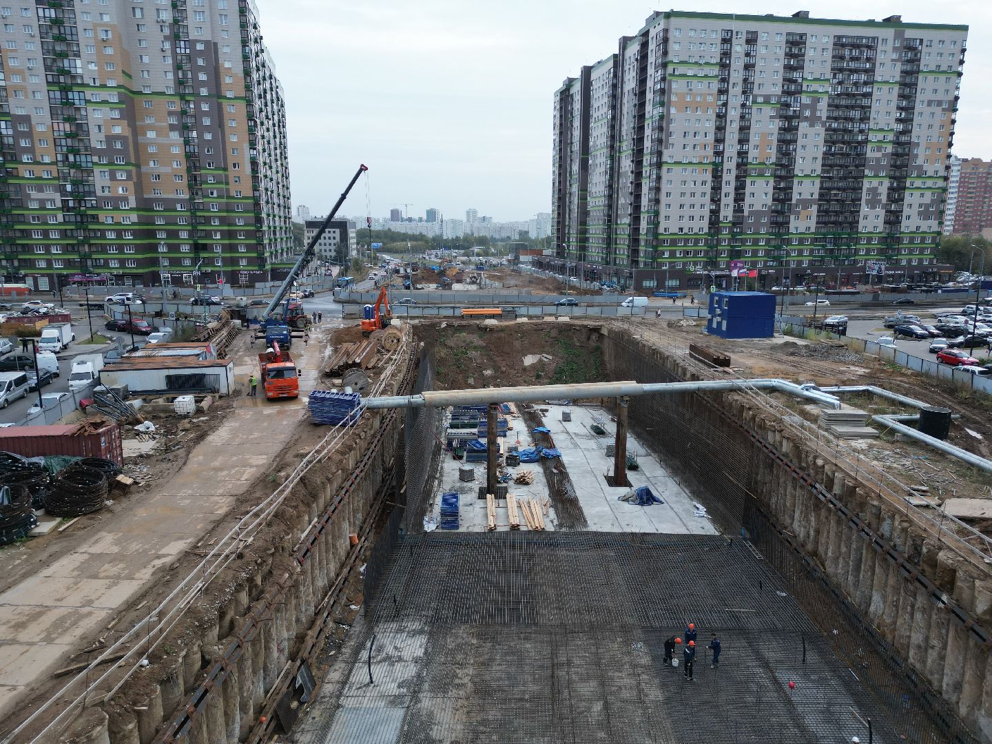 видео с коптера, красногорск, строительство, дороги, реконструкция,