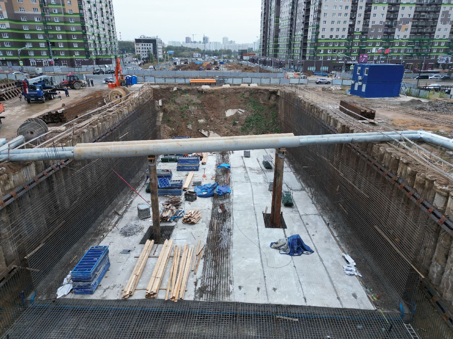 видео с коптера, красногорск, строительство, дороги, реконструкция,