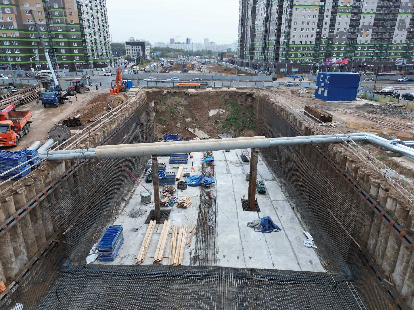 видео с коптера, красногорск, строительство, дороги, реконструкция,