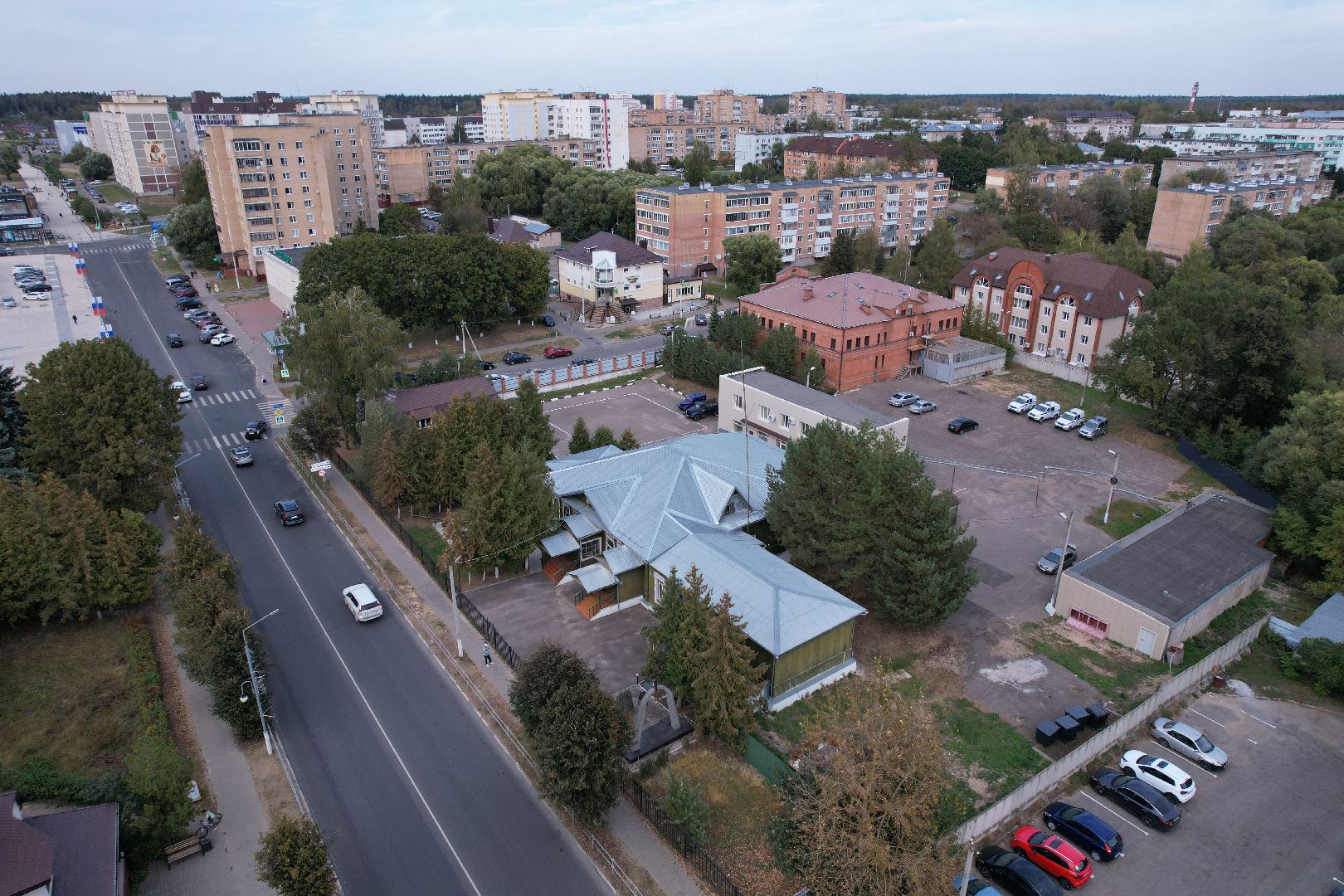 видео с коптера, руза, музей, культура,