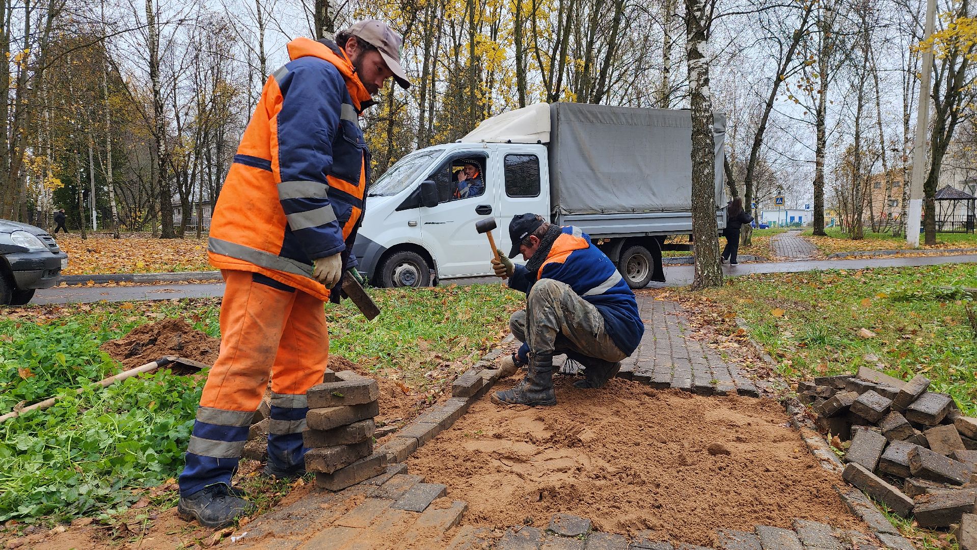благоустройство, пешеходная дорожка, ремонт тротуара,