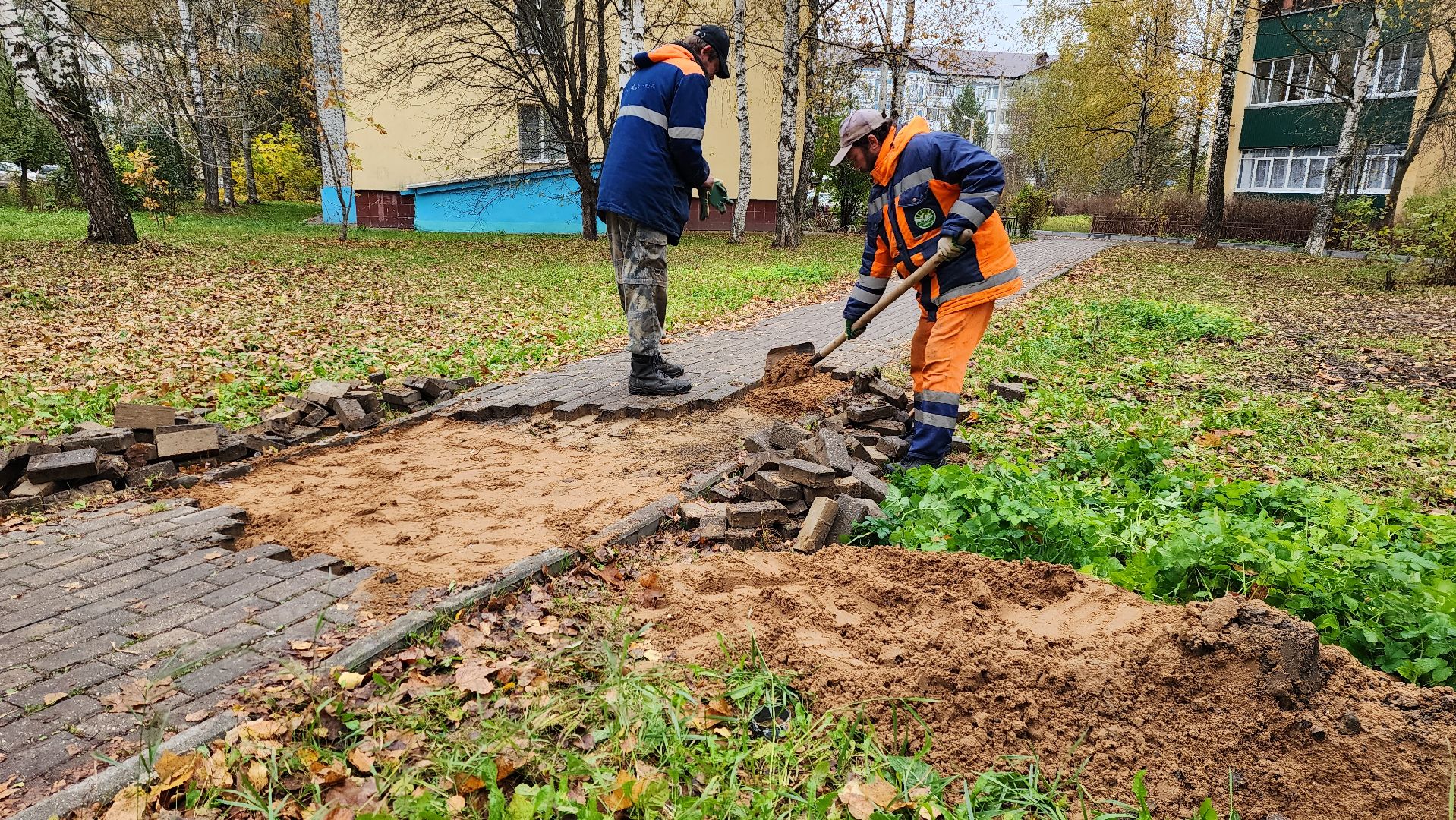 благоустройство, пешеходная дорожка, ремонт тротуара,