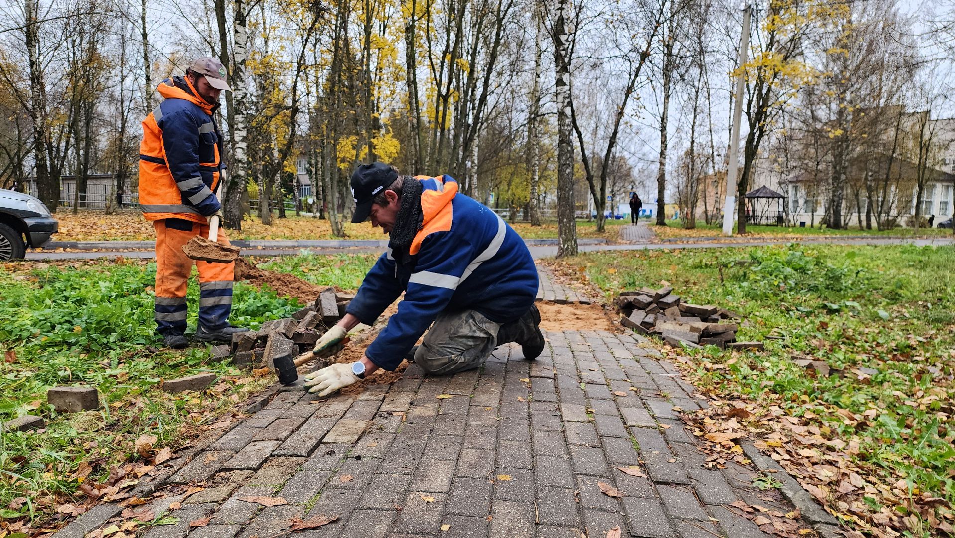 благоустройство, пешеходная дорожка, ремонт тротуара,