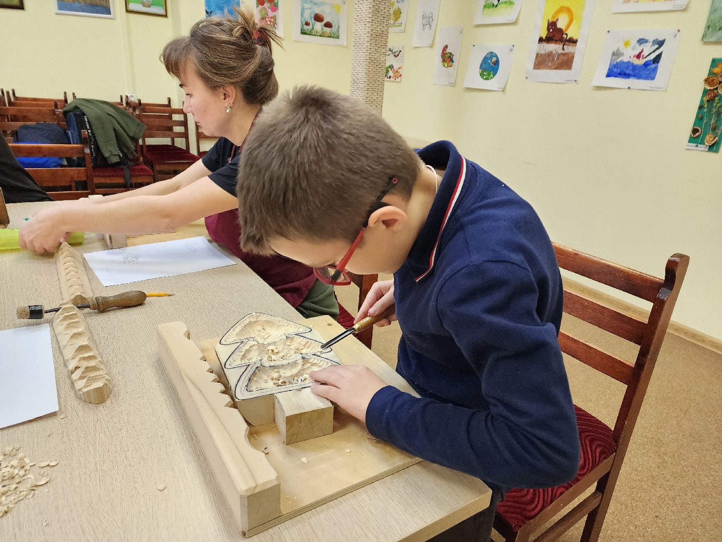 красноармейск, городской округ пушкинский, резьба по дереву, активное долголетие,