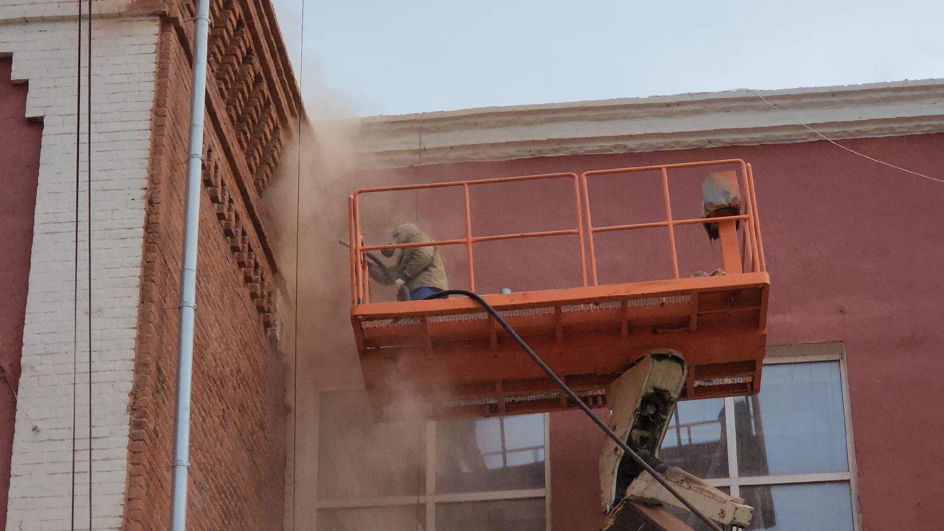 серпухов, дк исток, улица красный текстильщик, ремонт дк, пескоструй, реконструкция,