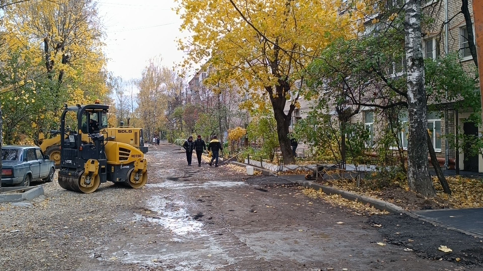 благоустройство дворов, лобня, укладка асфальта,