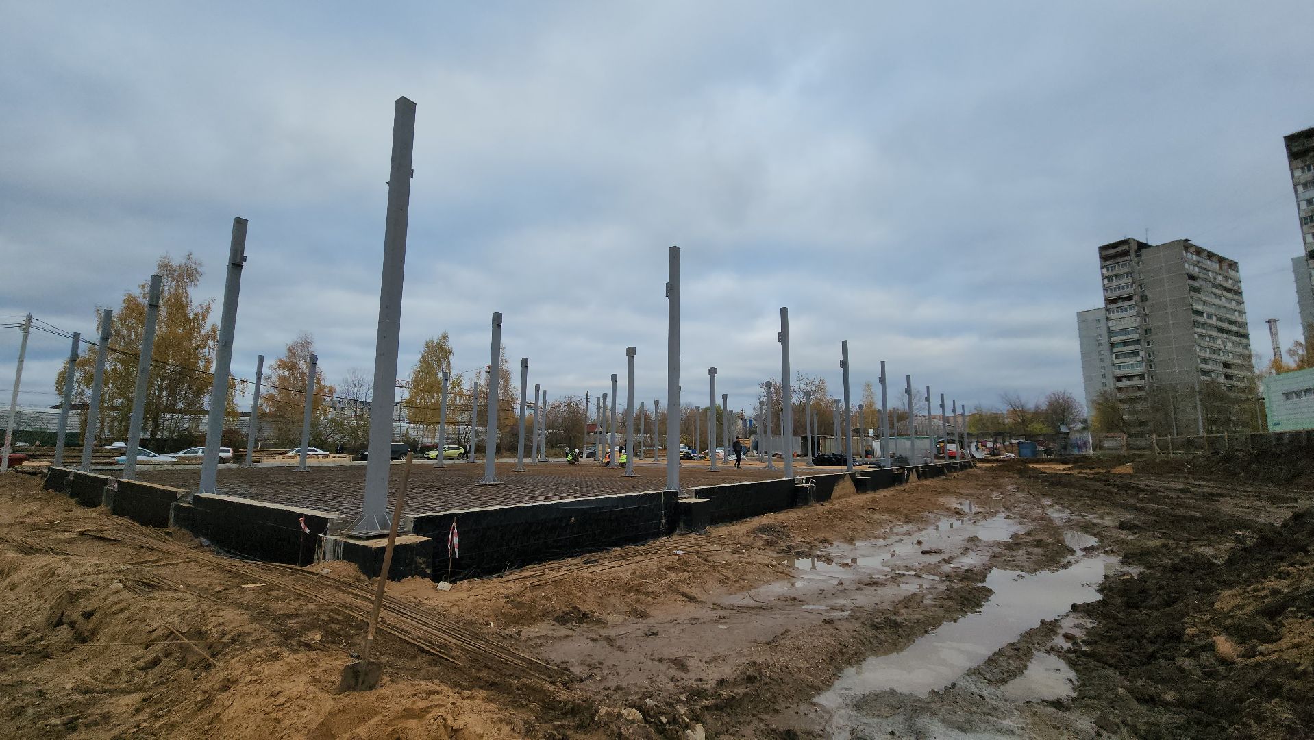 Новый магазин, Лобня, Строительство,