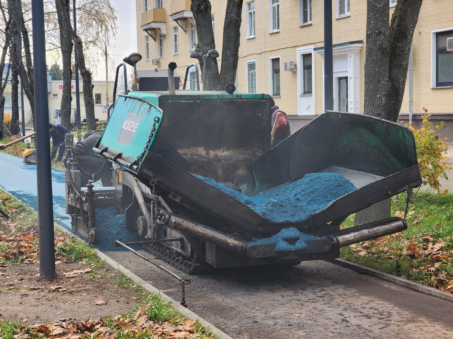 Дубна, Синий асфальт, Асфальт, укладка асфальта, Благоустройство,