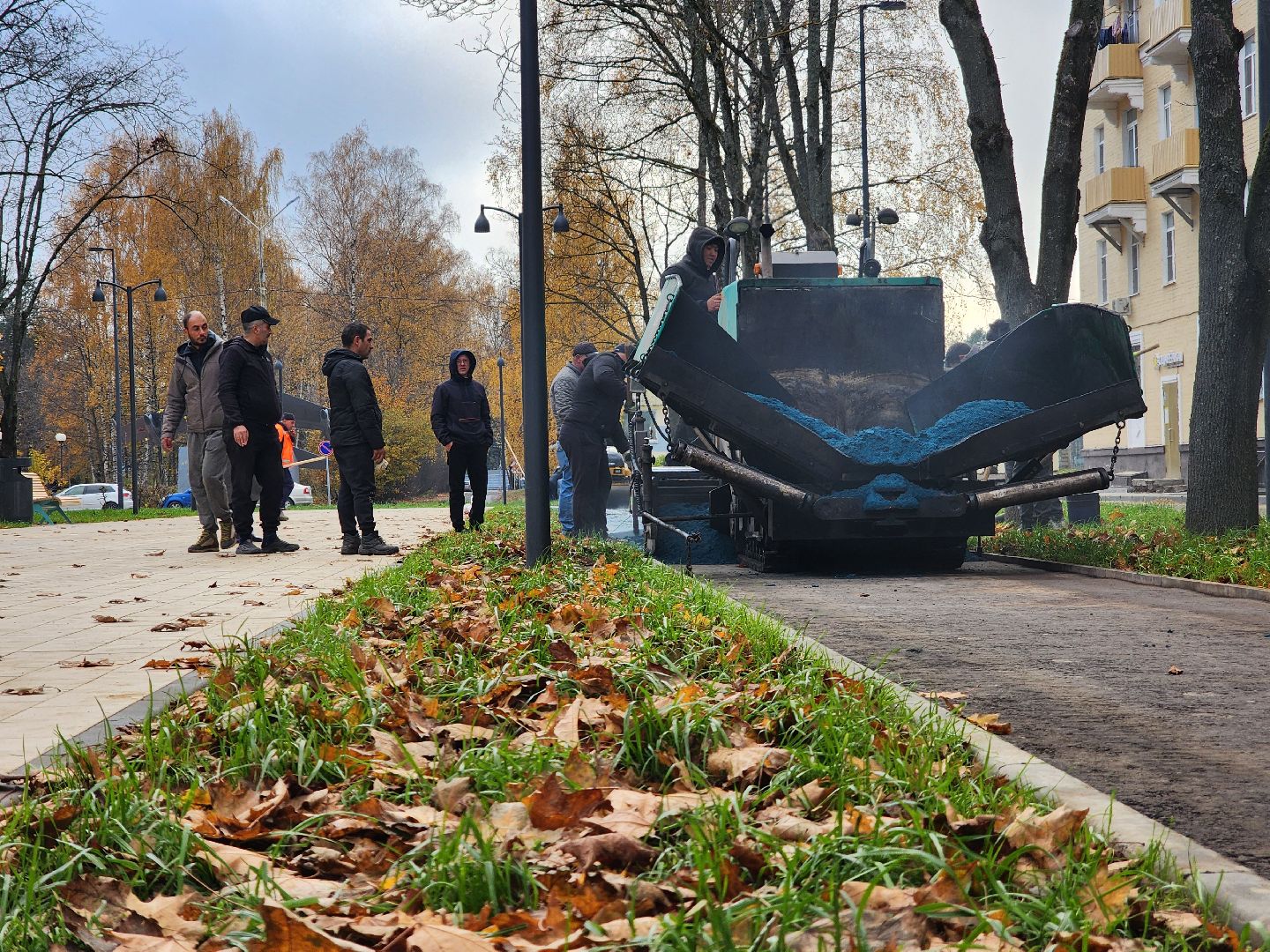 Дубна, Синий асфальт, Асфальт, укладка асфальта, Благоустройство,