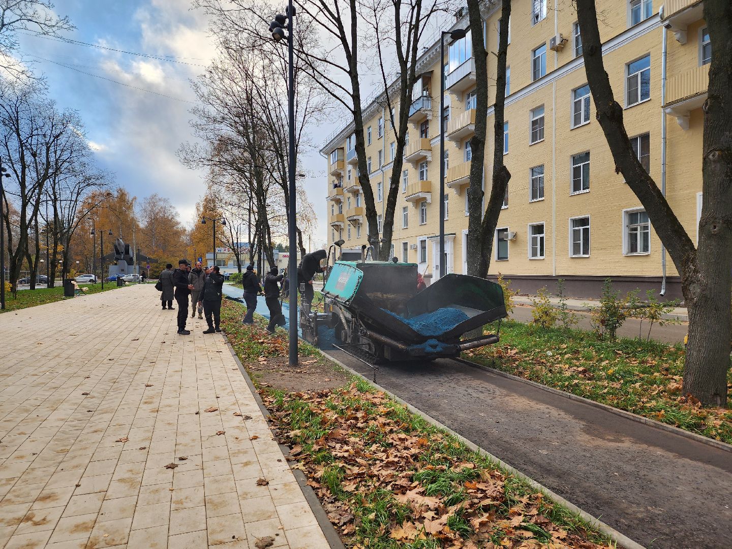 Дубна, Синий асфальт, Асфальт, укладка асфальта, Благоустройство,